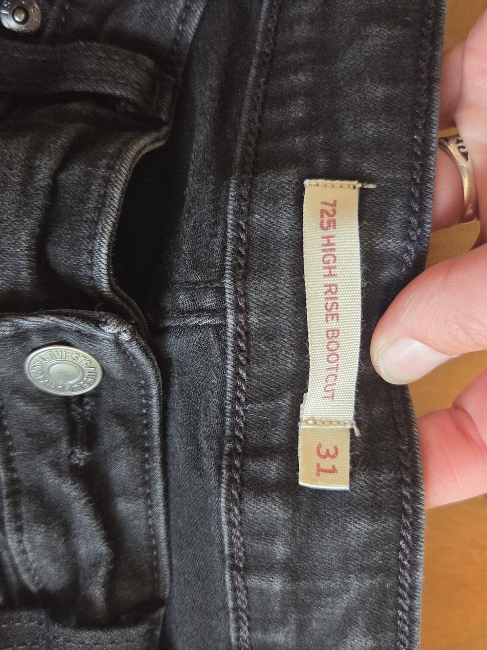 Levi's High Rise Bootcut Black Jeans